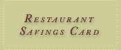 Restaurant Savings Card